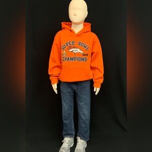 Denver Broncos 2015 Superbowl 50 Champions Orange Hoodie Youth Large 14/16 NFL